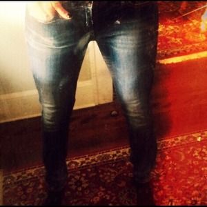 Distressed Stone Washed Jeans