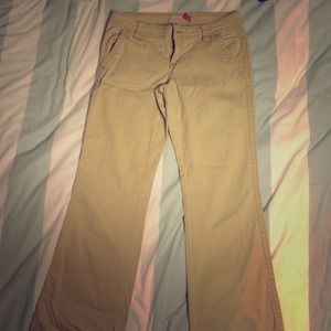 Skinny flare khakis
