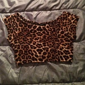 Cheetah print half shirt