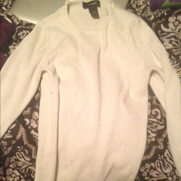 Express white half sleeve shirt