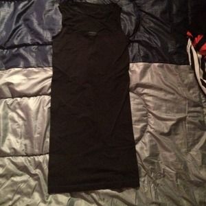 Black dress with sheer