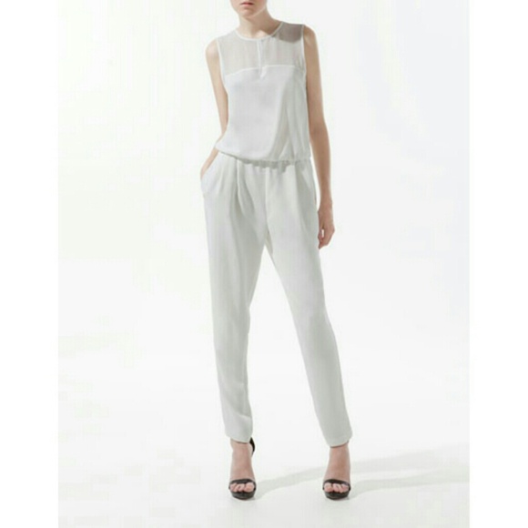 Zara white jumpsuit