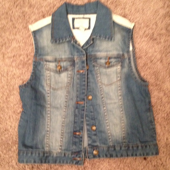 Forever 21 Denim Vest with Lace back.