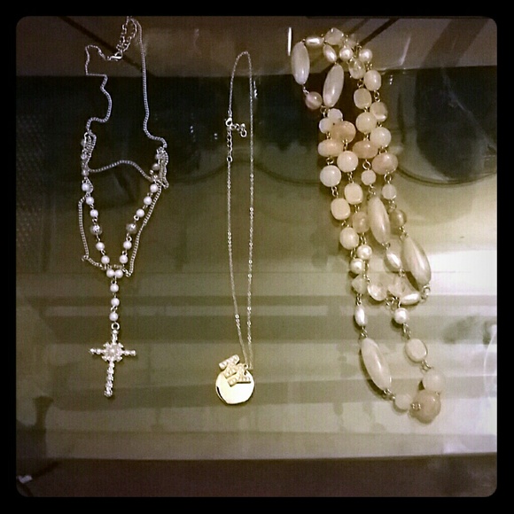 Necklaces (middle necklace was traded)