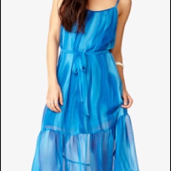 Forever 21 Hi-low Watercolor Dress