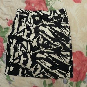 Pencil Skirt - Black and White