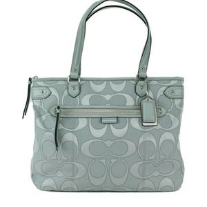 (2) NWT Authentic Coach Daisy Silver Emma Tote