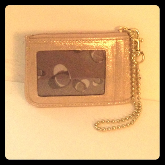 GOLD Coach Poppy Id Holder