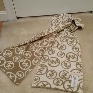 Mk scarf two colors brown