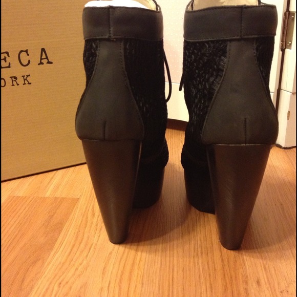 Messeca Bootie in Black Lace Crochet. - Picture 3 of 4