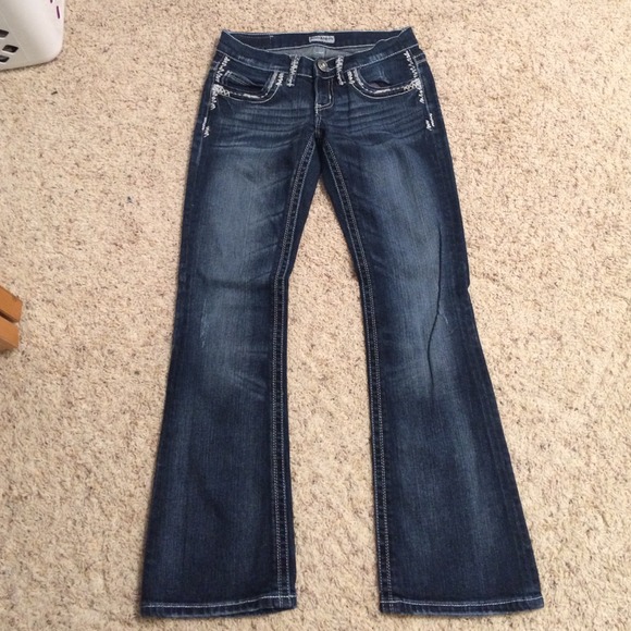 Boot cut dark jeans