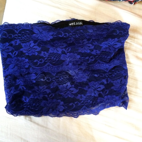 Blue lace bandeau