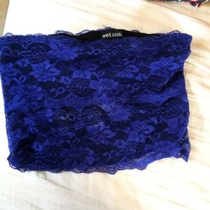 Blue lace bandeau