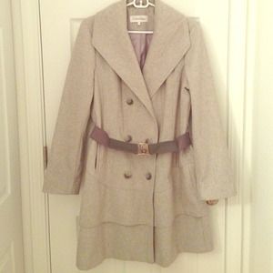Calvin Klein grey wool coat