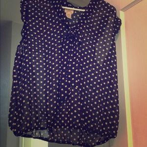 Eyelash Couture polka dot top
