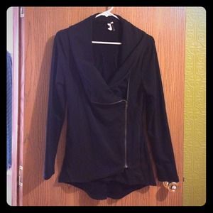 Black side zip sweatshirt