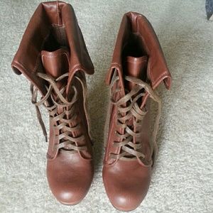 Combat Boot Style Heels size 8.5