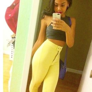 Yellow American Apparel Riding Pant