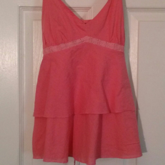 PINK TEIRED TANK TOP