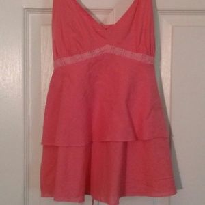 PINK TEIRED TANK TOP