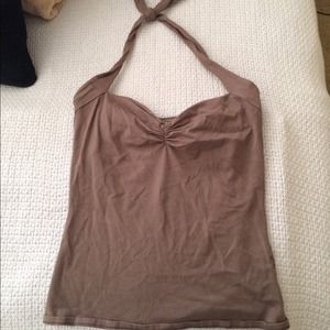 Brown halter top
