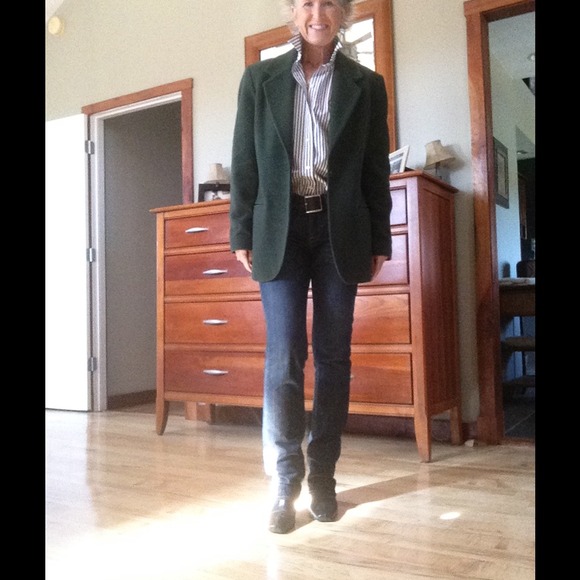 Amanda Smith hunter green wool blazer