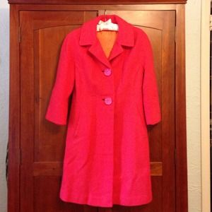 Coral Pink Retro Coat size 4/6