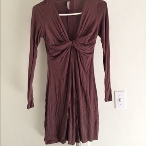 Brown long sleeve dress