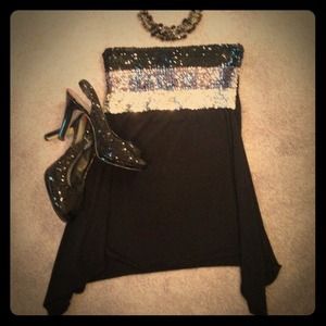 Sequin tube top