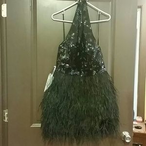 ☕REDUCED!!! Sequined Feathered Dress