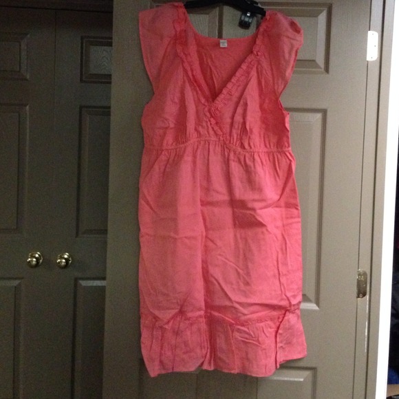 Coral short sleeve dress