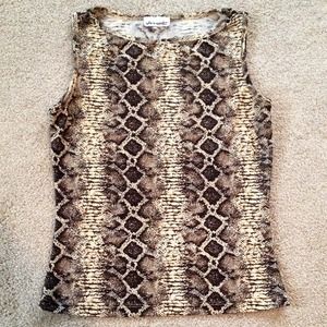 Faux Snakeskin Tank Top