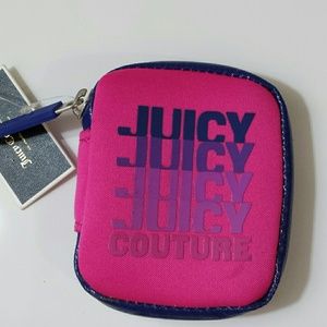 Juicy couture pink earbud case