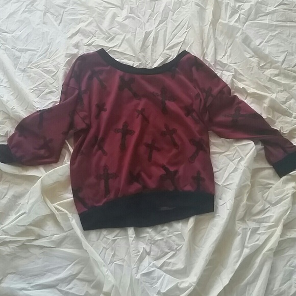 Red and Black Top