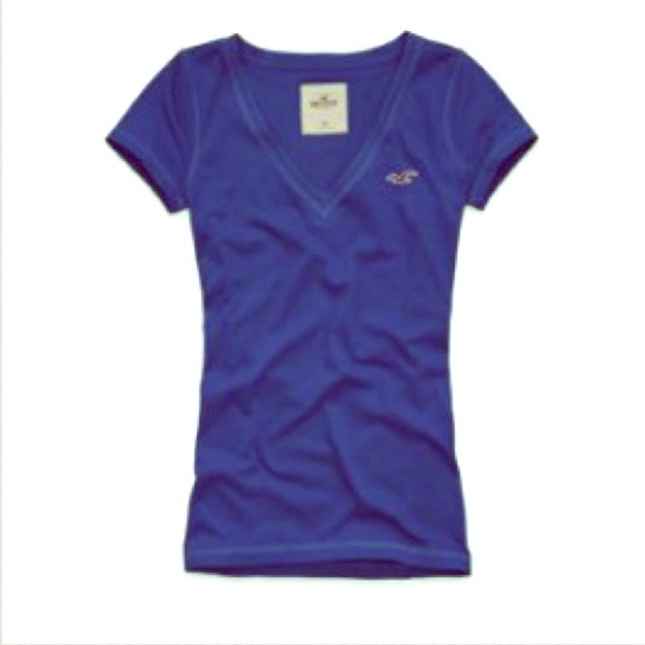 HOLLISTER NWOT Royal Blue VNeck Tee ONLY!! 👍 - Picture 3 of 3