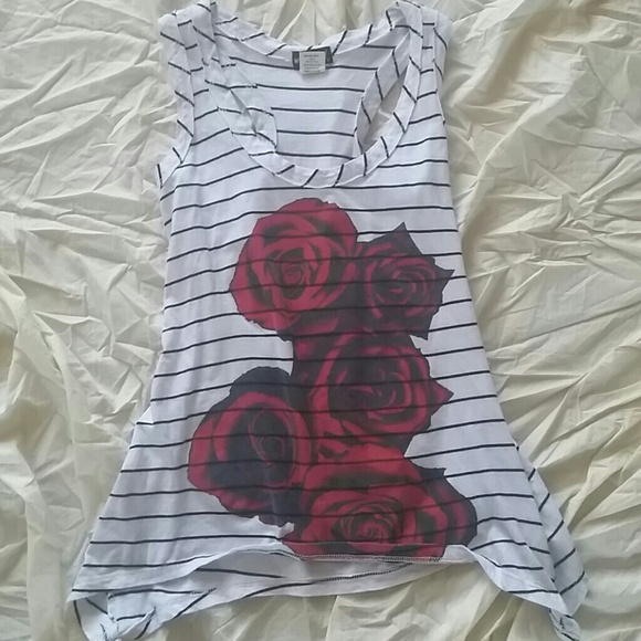 White and black striped shirt