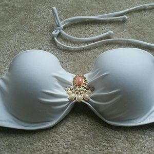 White Victoria's Secret Swim Top 34 D