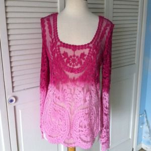 Crochet lace tunic top