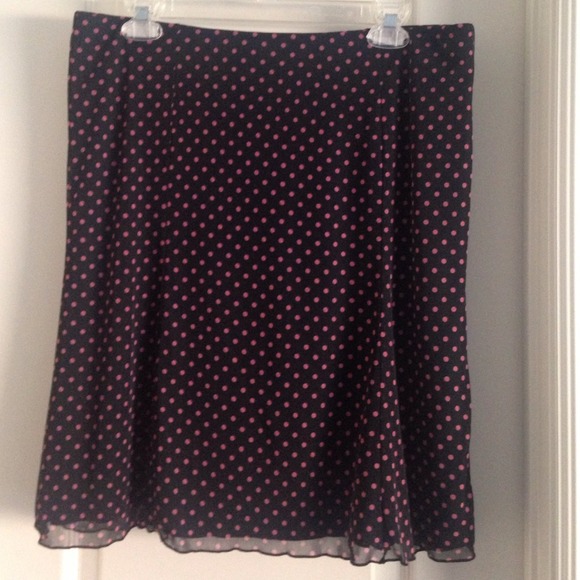 Black and Pink Polka Dot Express Skirt