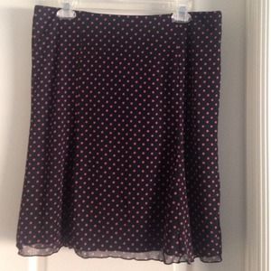Black and Pink Polka Dot Express Skirt