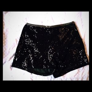 Black sequins shorts