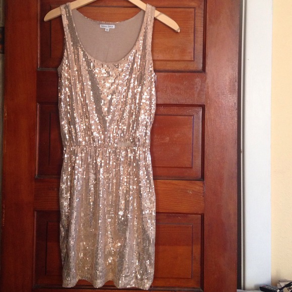 Velvet Torch size small gold sequin dress!