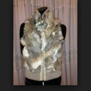 Arden B Rabbit Fur vest.