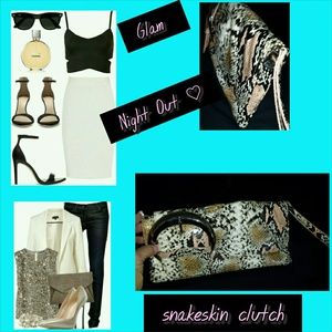GORGEOUS Snakeskin Clutch