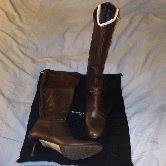 Kenneth Cole Brown Leather Tall boots 9