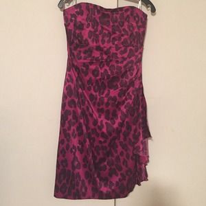 Kay Unger fuchsia cheetah dress