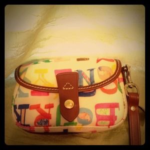 Dooney and Bourke multicolored graphic wristlet