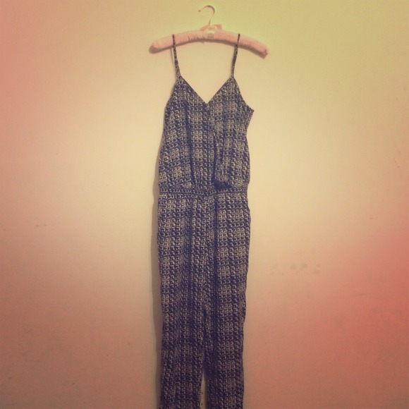 Printed Crossover Cami Jumpsuit