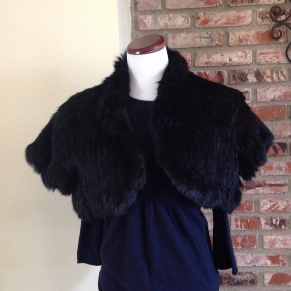 Jackets & Blazers - Rabbit Fur Short Jacket Small Black