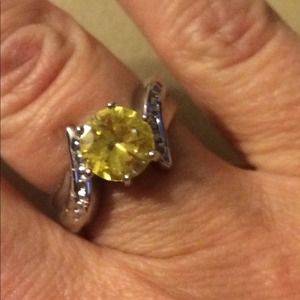 Silver Citrine Ring